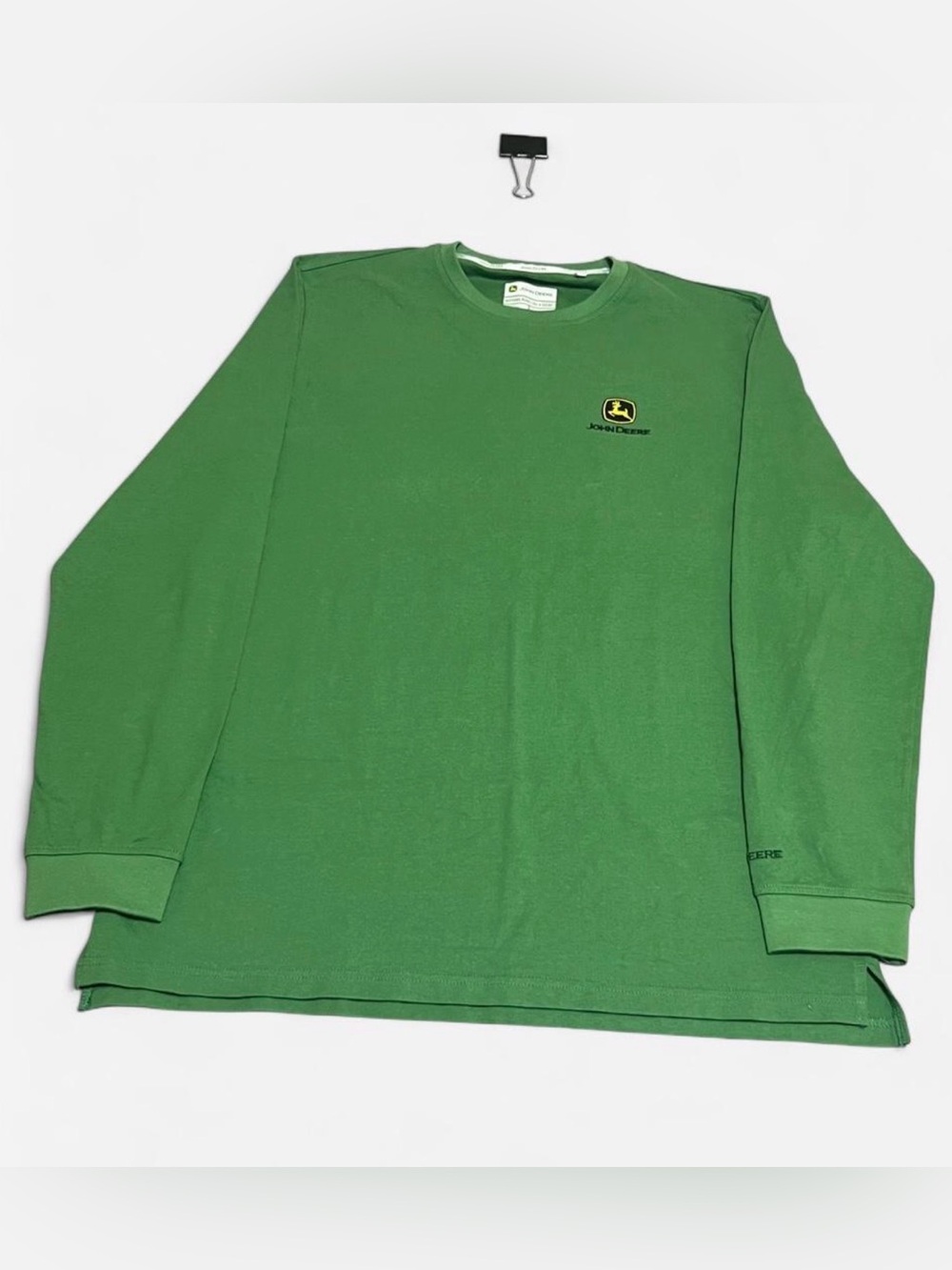 John Deere Men's Long Sleeve Tee Green Size Large